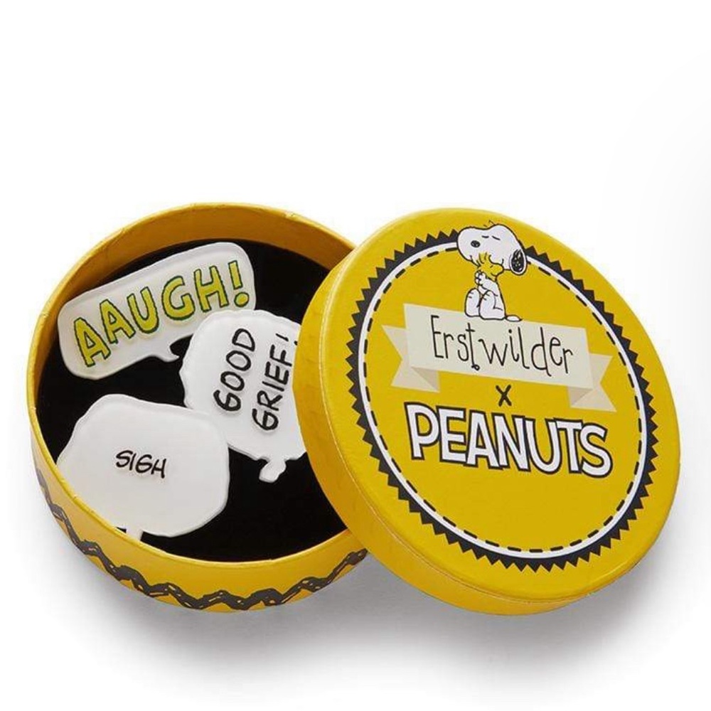 Erstwilder Good Grief! Brooch Set Peanuts Collection